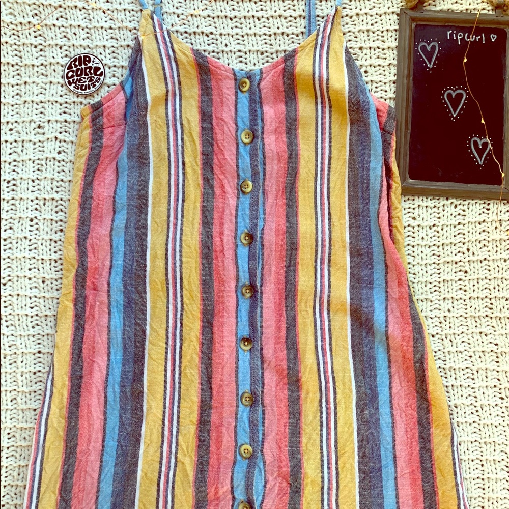 Ripcurl Multi Color Button-Up Mini Dress